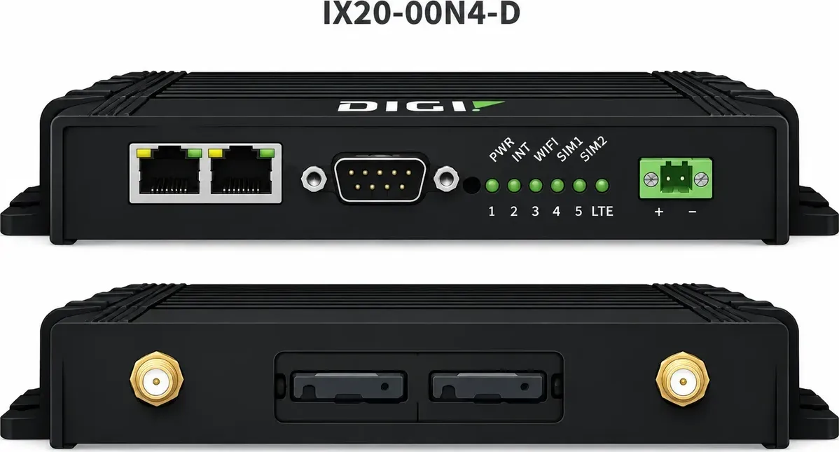 Hình vector mặt trước Digi IX20 IX20-00N4-D (ảnh minh hoạ)