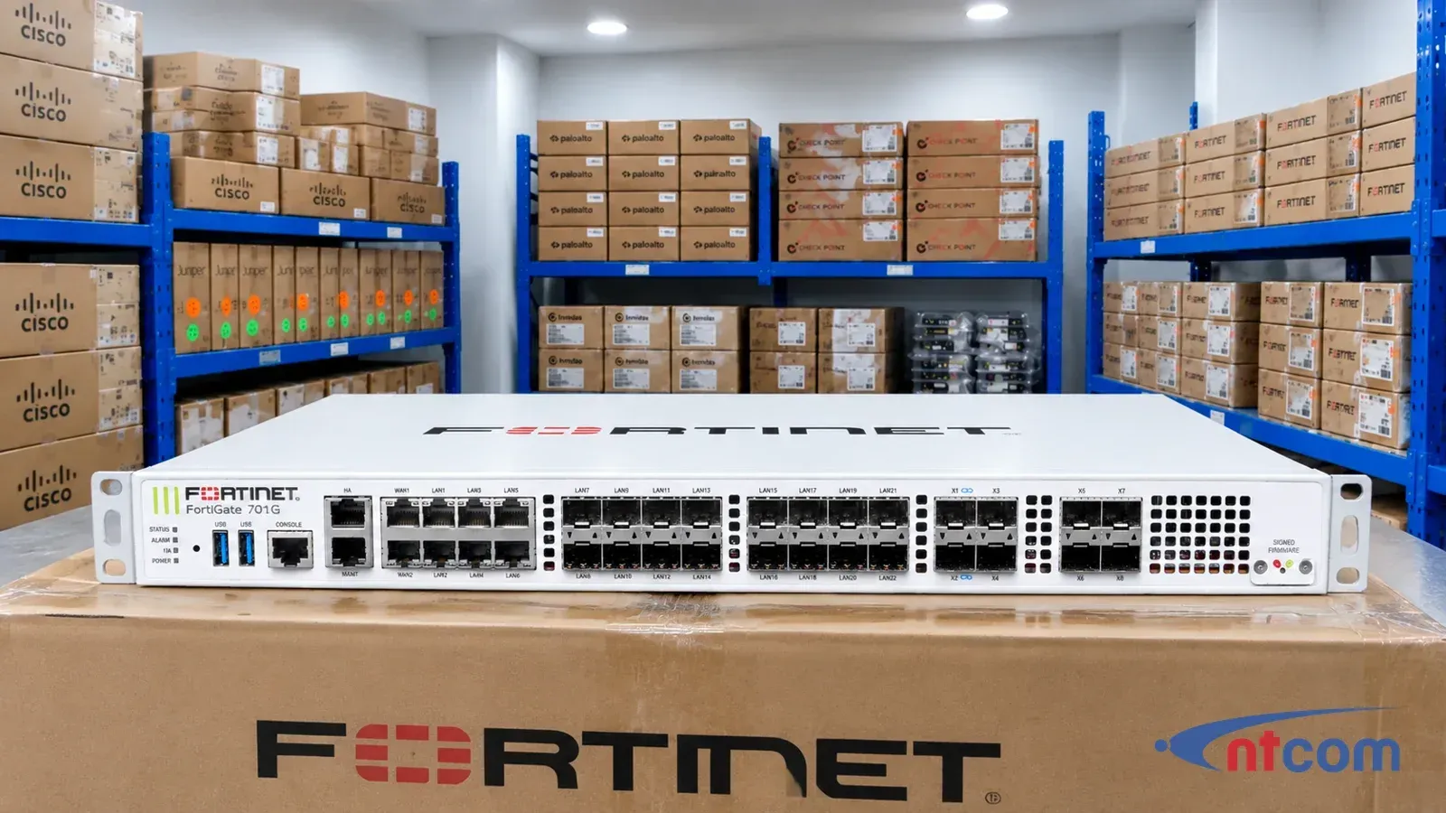 Fortinet FG-701G tại văn phòng NTCOM (ảnh minh hoạ)
