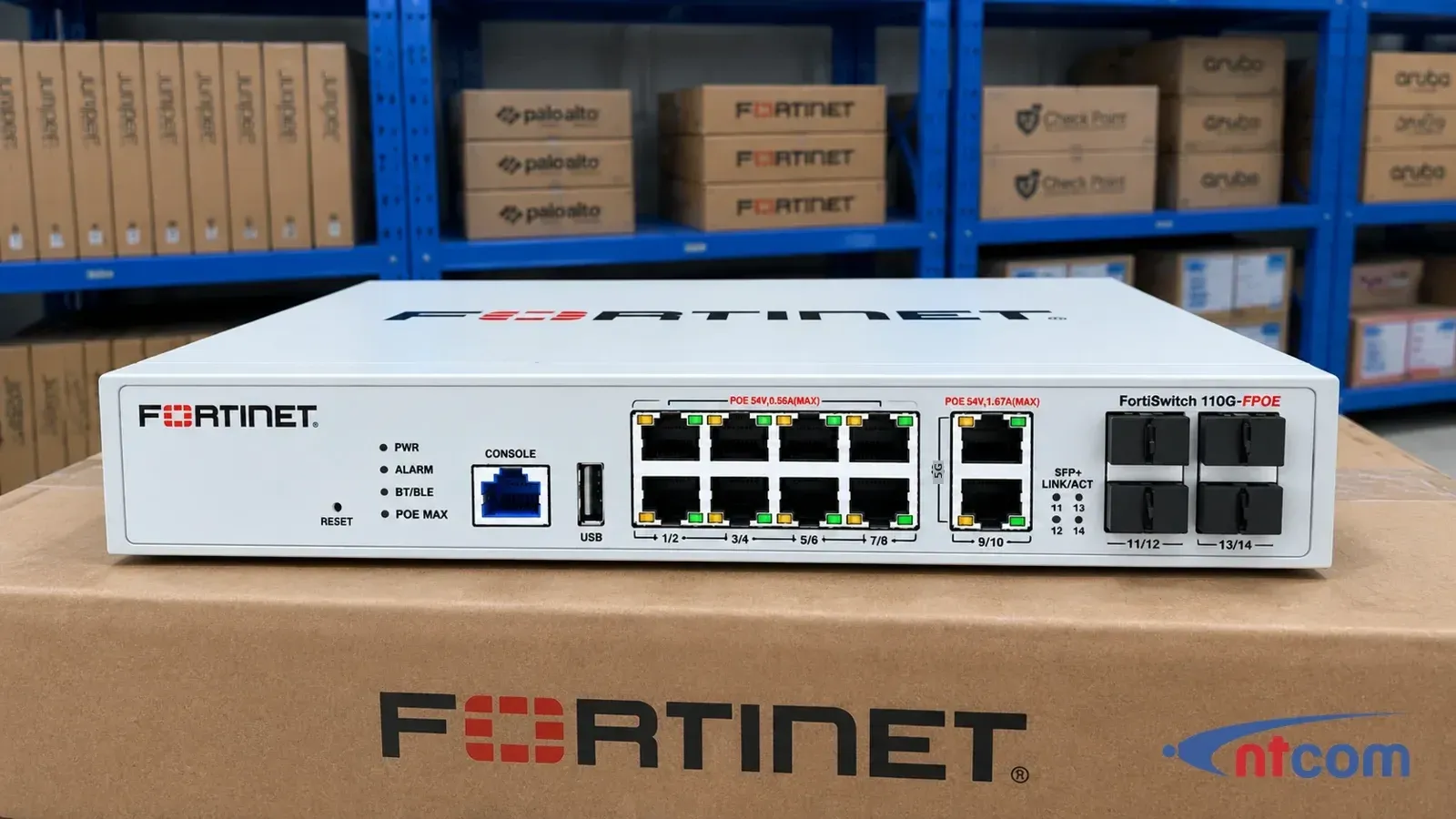 Fortinet FS-110G-FPOE tại văn phòng NTCOM (ảnh minh hoạ)