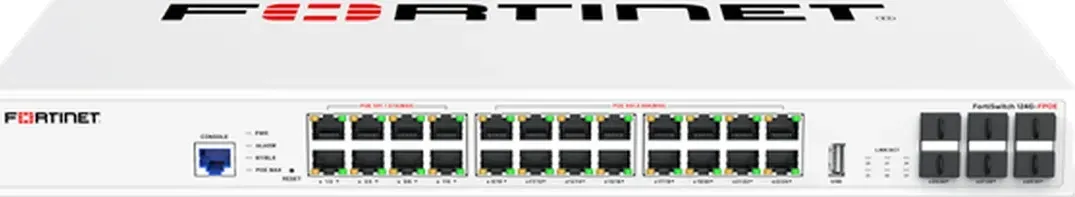 Fortinet FS-124G-FPOE mặt trước