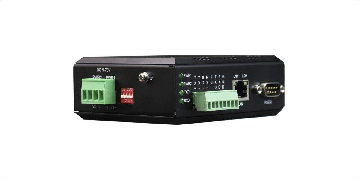 Serial server công nghiệp Inmidas MRL001, mặt cổng kết nối