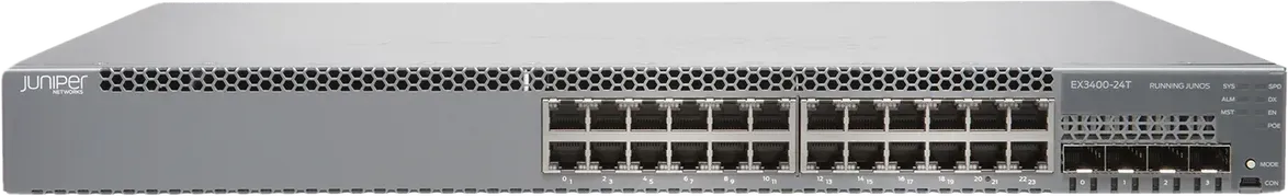 Switch Layer 3 Juniper Networks EX3400 nguồn tháo lắp và cổng 40G QSFP+