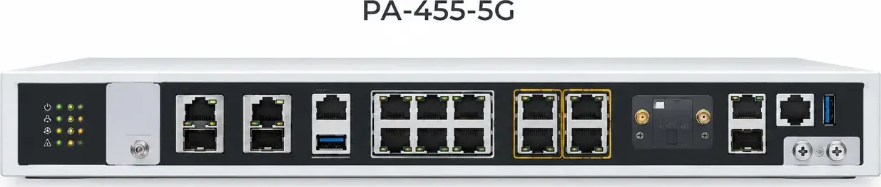 Hình vector mặt trước Palo Alto Networks PA-455-5G (ảnh minh hoạ)