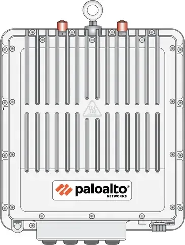 Palo Alto Networks PA-455R-5G mặt nắp lớn có cánh tản nhiệt, móc treo nâng và 2 đầu ăng-ten 5G