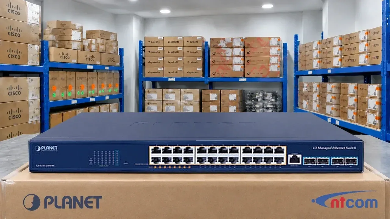 PLANET GS-6311-24HP4X tại văn phòng NTCOM (ảnh minh hoạ)