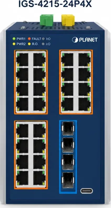 Hình vector mặt trước PLANET IGS-4215-24P4X (ảnh minh hoạ)
