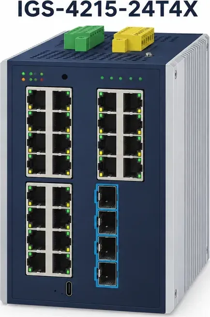 Hình vector mặt trước PLANET IGS-4215-24T4X (ảnh minh hoạ)