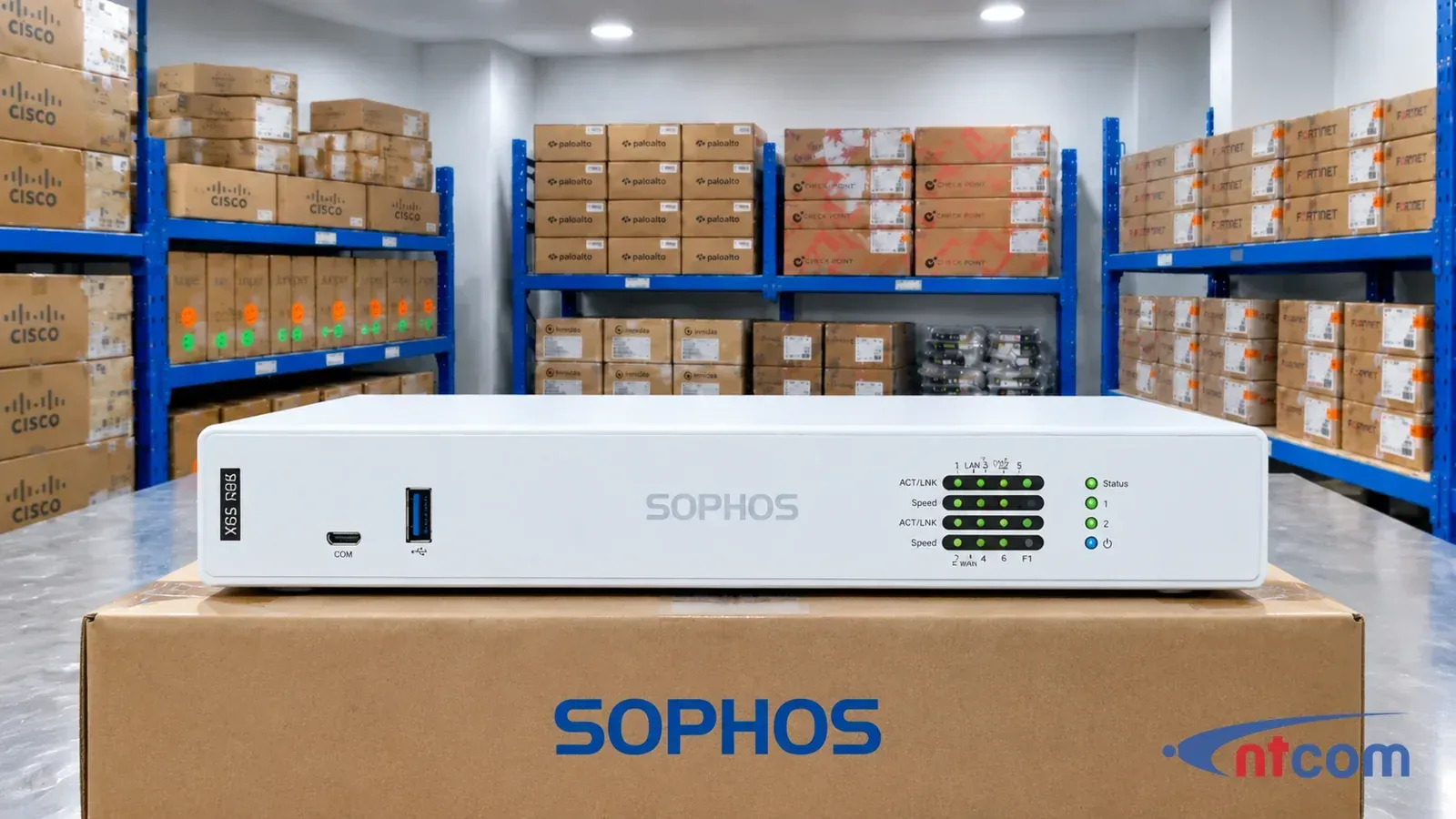 Sophos XGS108W tại văn phòng NTCOM (ảnh minh hoạ)